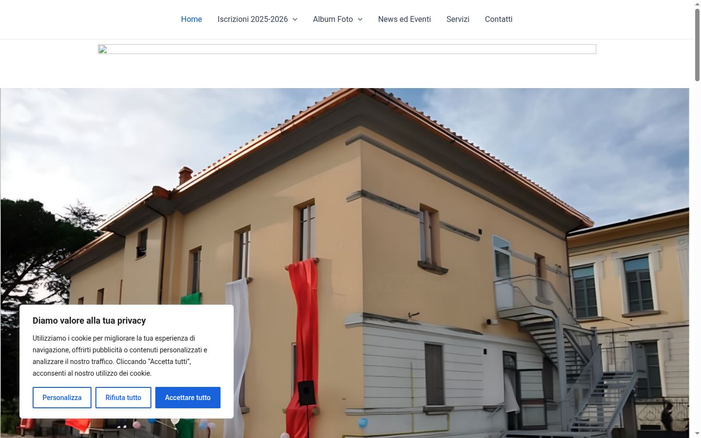 Screenshot του banner συγκατάθεσης που εμφανίστηκε πριν από οποιαδήποτε αλληλεπίδραση