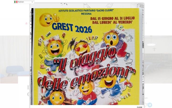 Screenshot of istitutosacrocuoremessina.it