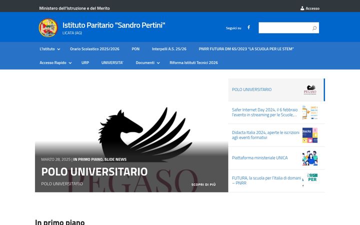 Screenshot of istitutosandropertinilicata.it