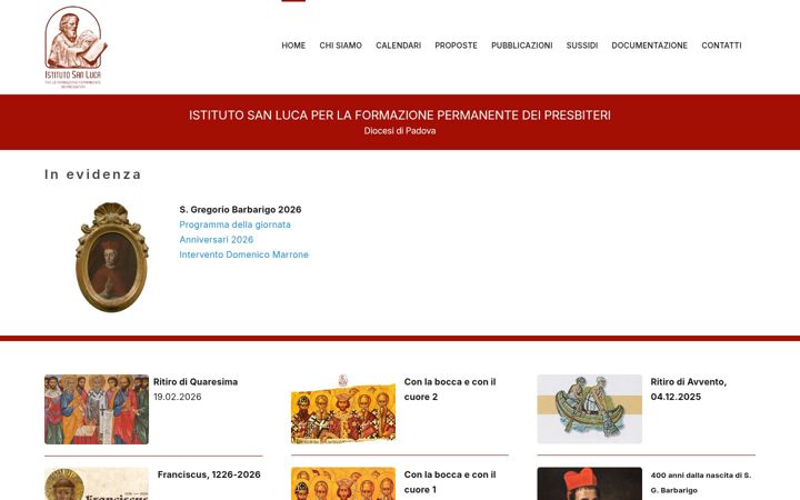Kuvakaappaus sivustosta istitutosanluca.org
