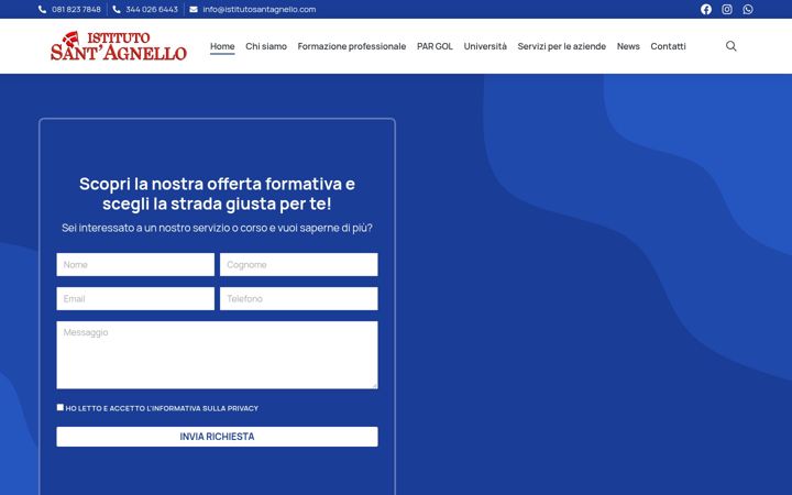 Screenshot of istitutosantagnello.net