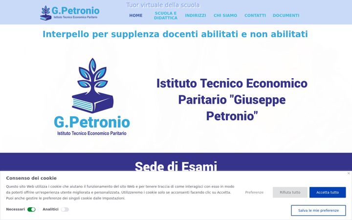 Screenshot of istitutoscolasticopetronio.it