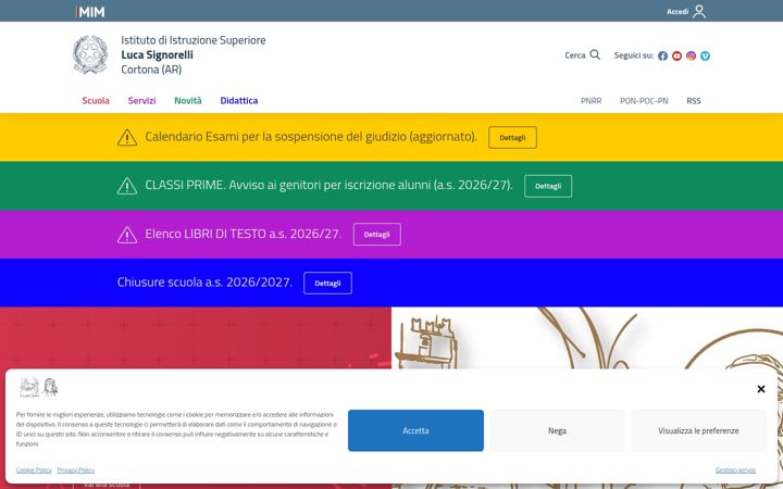Screenshot of istitutosignorelli.edu.it
