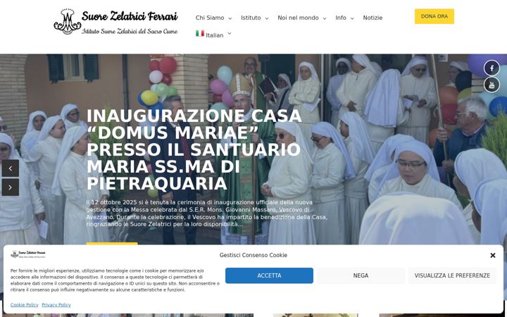 Screenshot of istitutosuorezelatriciferrari.org
