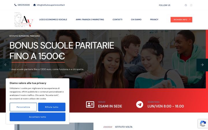 Screenshot of istitutosuperiorevolta.it