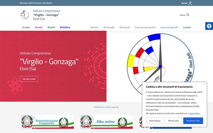 Screenshot of istitutovirgiliogonzaga.edu.it