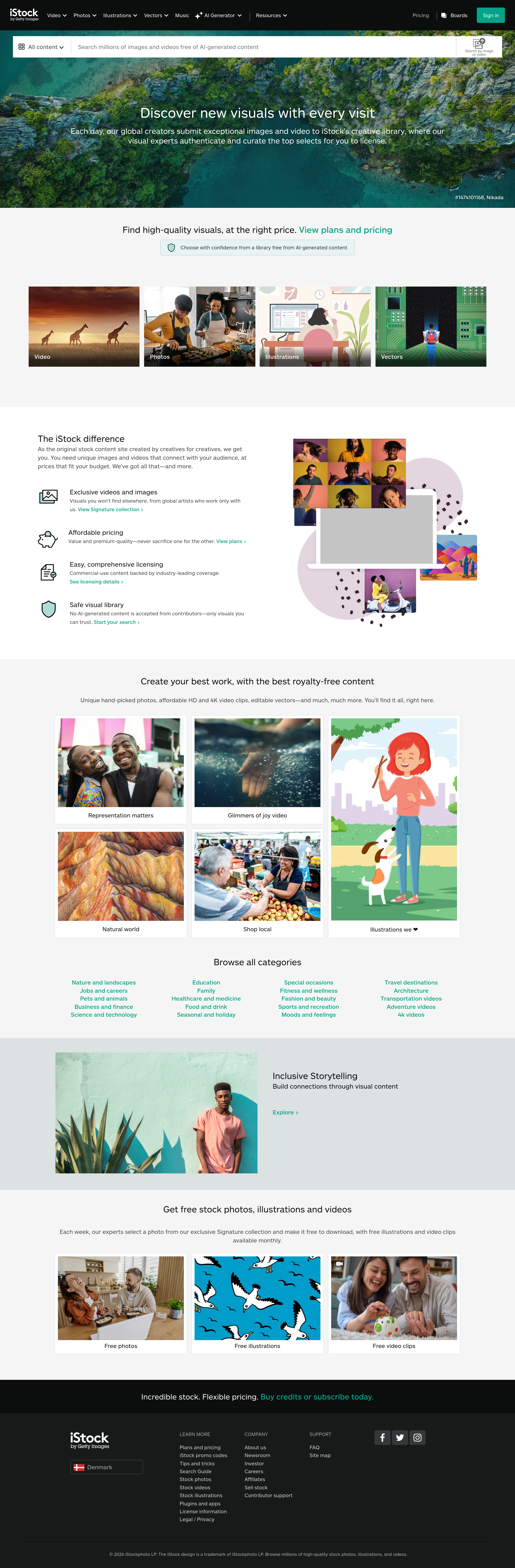 Screenshot of istockphoto.com