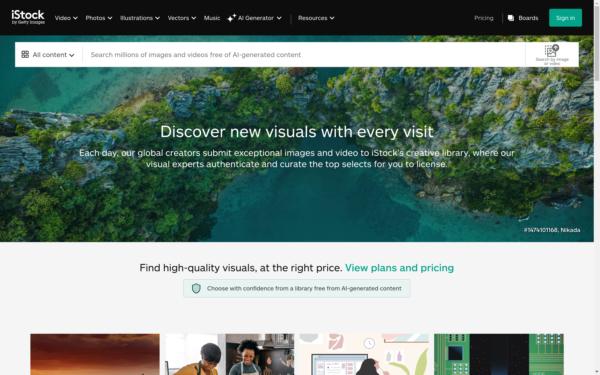 Screenshot of istockphoto.com