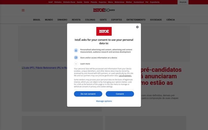Screenshot von istoe.com.br