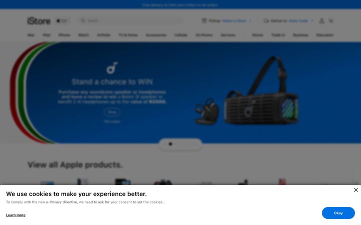 Screenshot of istore.co.za