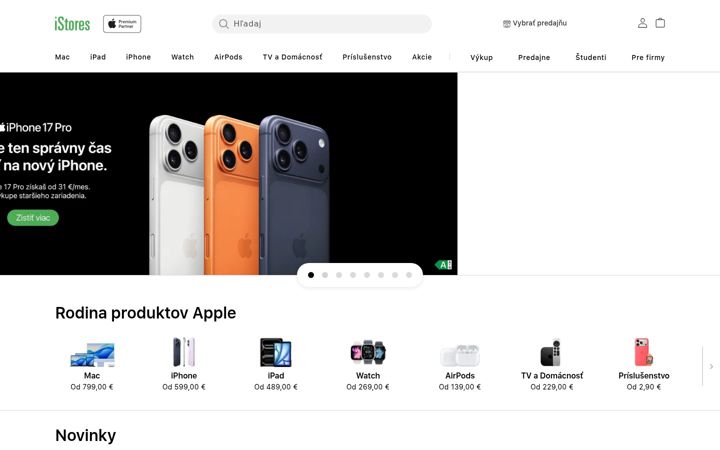 Screenshot of istores.sk