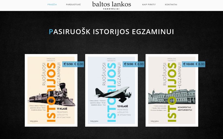 Posnetek zaslona istorijosegzaminas.lt