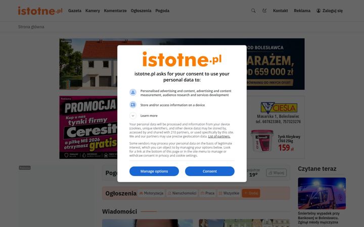 Screenshot of istotne.pl