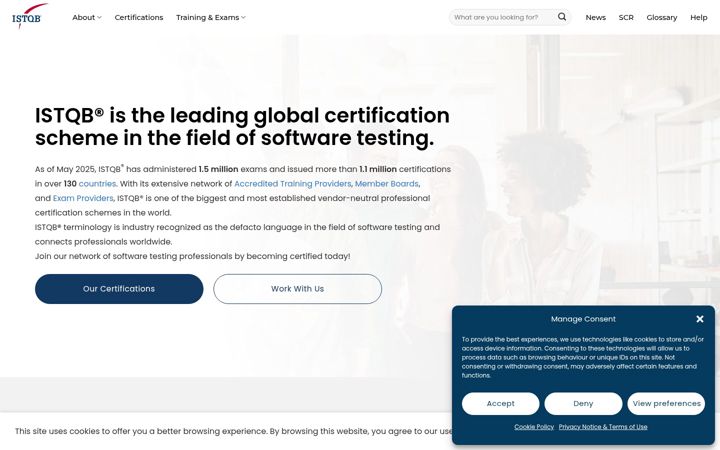 Screenshot of istqb.org
