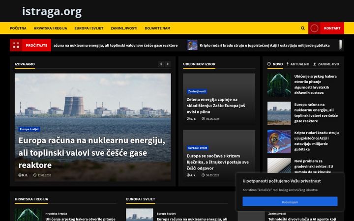 Screenshot of istraga.org