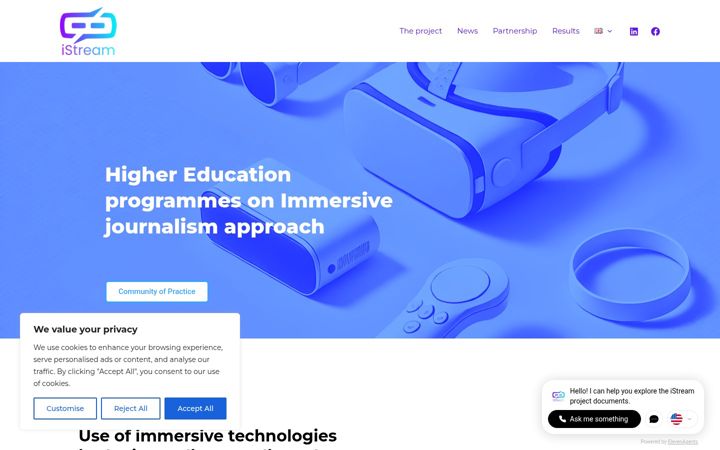 Screenshot of istream-project.eu