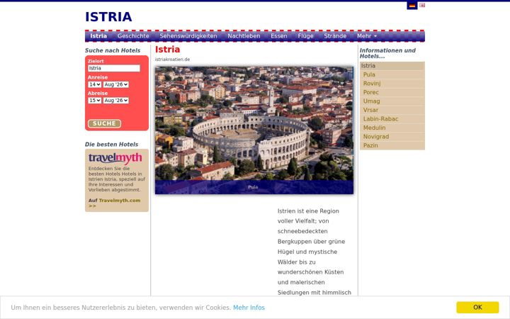 Screenshot of istriakroatien.de