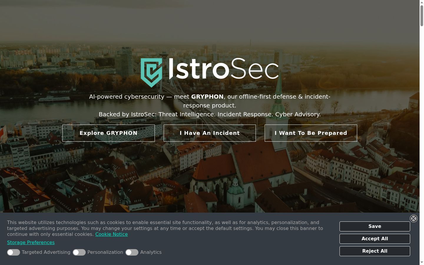 Captura de ecrã do banner de consentimento apresentado antes de qualquer interação
