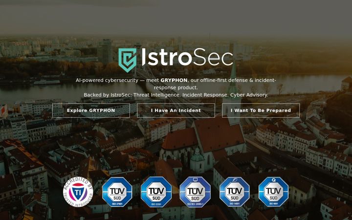 Screenshot of istrosec.com