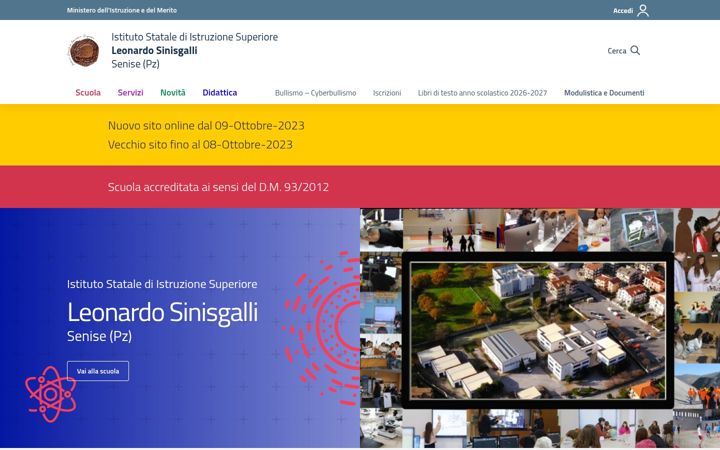 Screenshot of istsinisgalli.edu.it