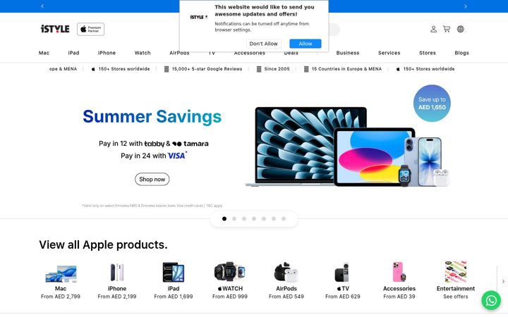 Screenshot of istyle.ae
