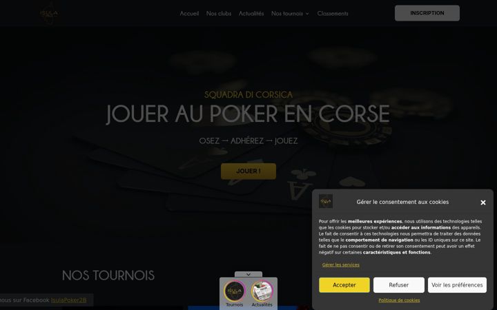 Screenshot of isula-poker.fr