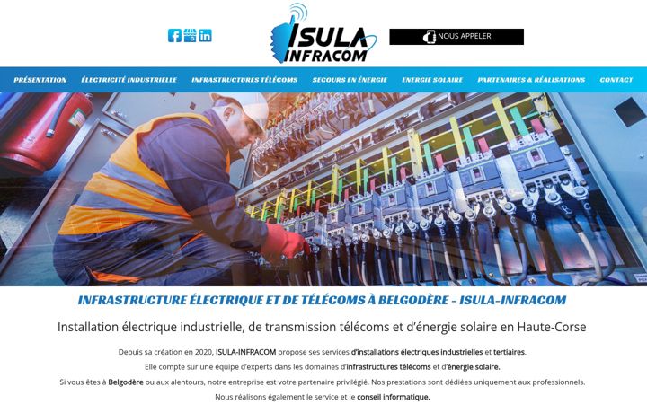 Screenshot of isulainfracom.fr