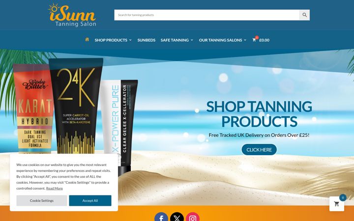 Screenshot of isunntanning.co.uk