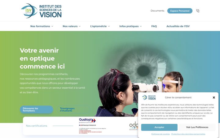 Screenshot of isvision.fr