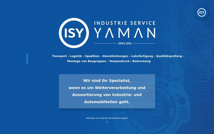 Screenshot of isy-yaman.de