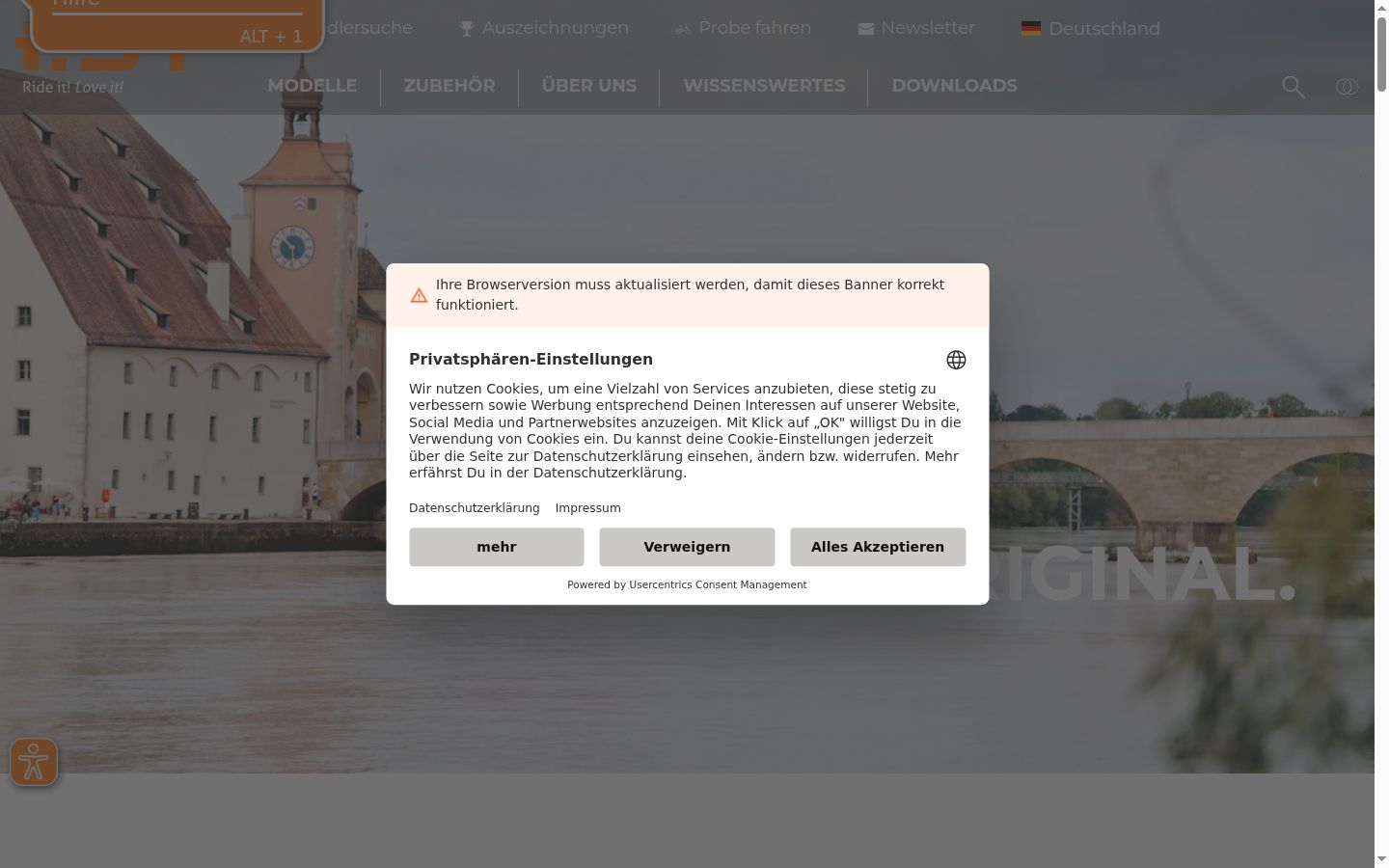 Sutikimo reklamjuostės, rodytos prieš bet kokią sąveiką, ekrano kopija