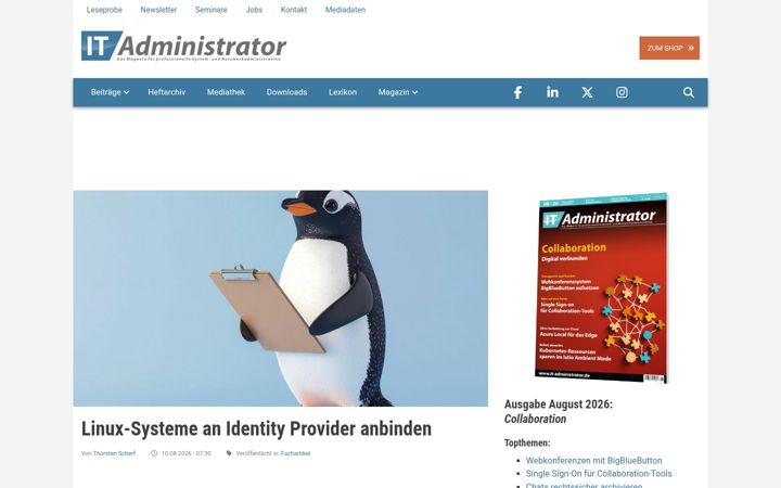 Screenshot of it-administrator.de
