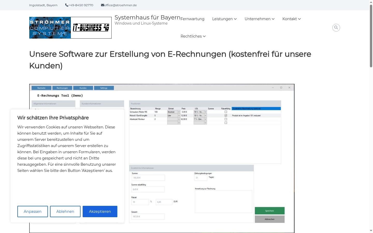 Screenshot tal-banner tal-kunsens muri qabel kwalunkwe interazzjoni