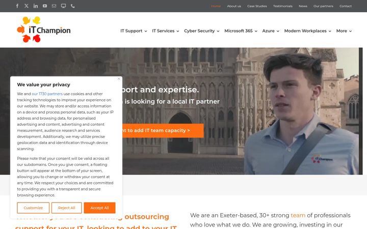 Screenshot of it-champion.co.uk