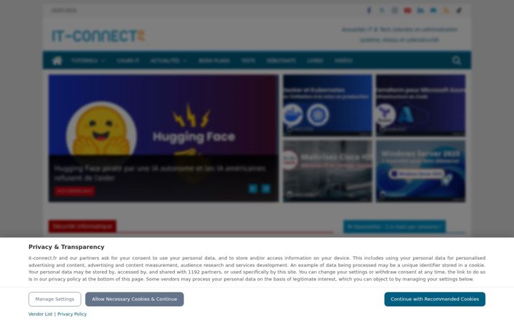 Screenshot of it-connect.fr