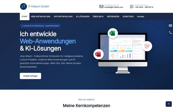 Screenshot of it-entwickler-hilbert.de
