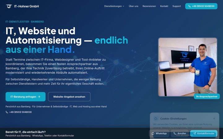 Screenshot of it-hohner.de