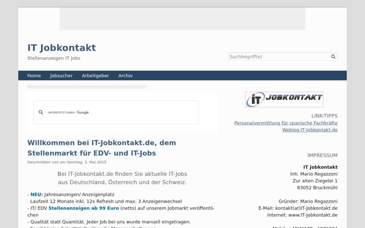 Screenshot of it-jobkontakt.de