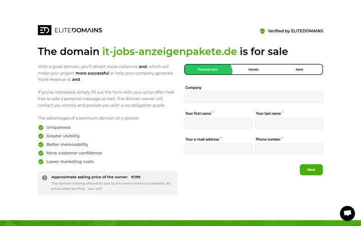 Screenshot of it-jobs-anzeigenpakete.de