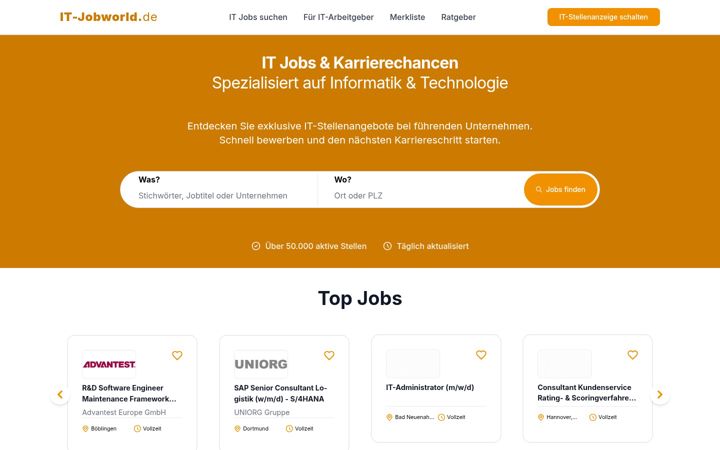 Screenshot of it-jobworld.de