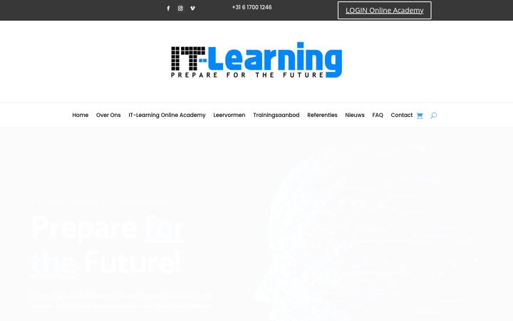 Screenshot of it-learning.nl