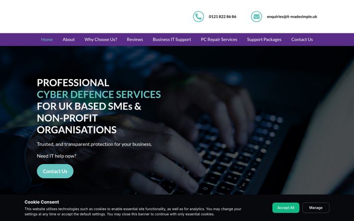Screenshot of it-madesimple.uk
