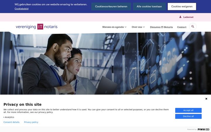 Screenshot of it-notaris.nl