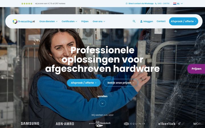 Screenshot of it-recycling.nl