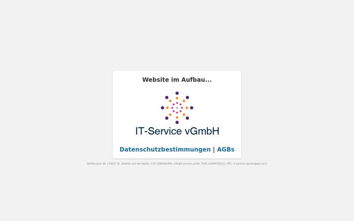 Screenshot of it-service.bz.it