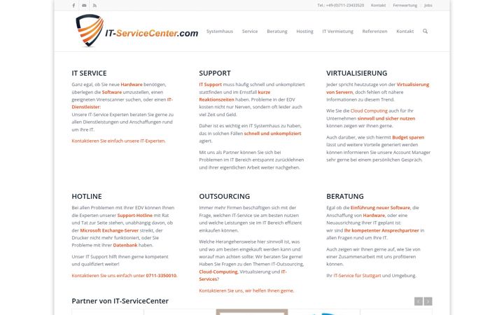 Screenshot of it-servicecenter.com