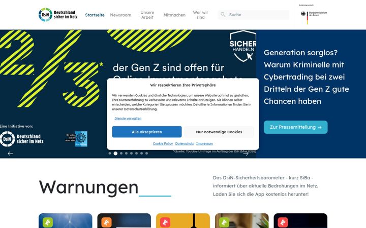 Screenshot of it-sicherheit-mittelstand.org