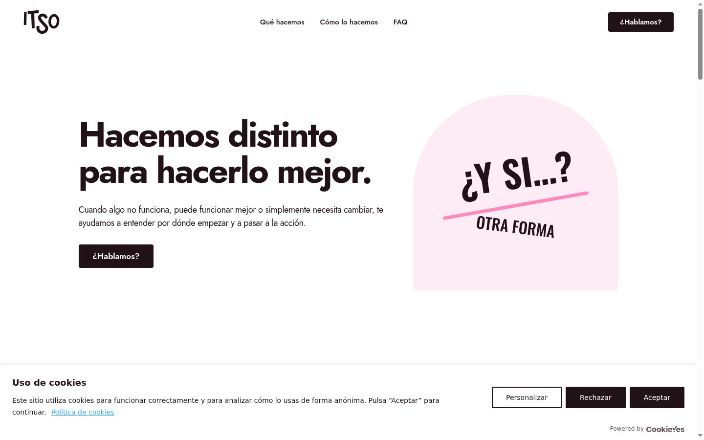 Screenshot del banner di consenso mostrato prima di qualsiasi interazione