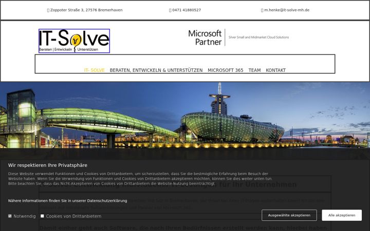 Screenshot of it-solve-mh.de