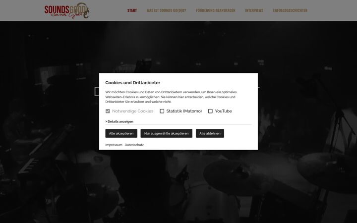 Screenshot of it-sounds-good.de